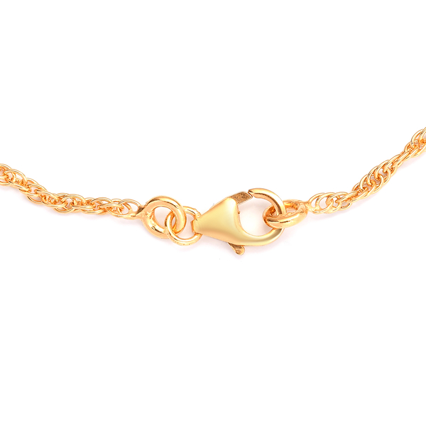 Italian Made- 14K Gold Overlay Sterling Silver Prince of Wales Bracelet (Size - 7.5) With Lobster Clasp