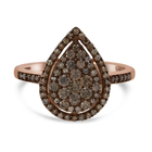 9K Rose Gold SGL Certified Champagne Diamond (I3) Ring (Size O) 1.00 Ct.