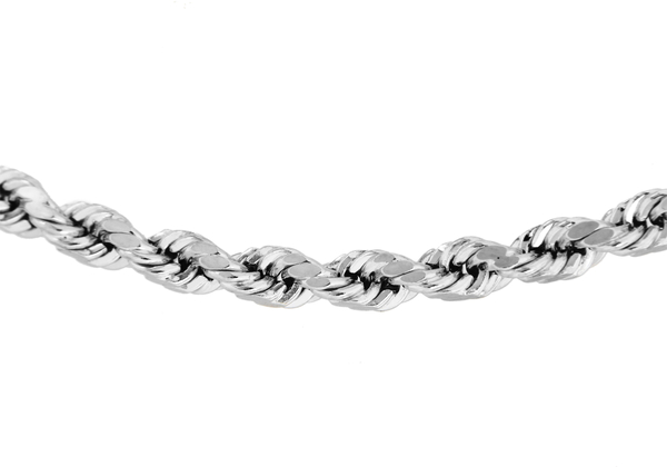 Close Out Deal 9K White Gold Diamond Cut Rope Chain (Size 18), Gold Wt. 8.50 Gms.