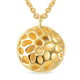 RACHEL GALLEY Disc Collection - Yellow Gold Overlay Sterling Silver Lattice Disc Locket Pendant with Chain (Size 20) with T - Bar Lock, Silver wt. 8.83 Gms