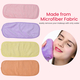 Set of 4 - Reusable Makeup Remover Wipes (Size 40x17Cm) - Light Purple, Peony, Light Orange, and Creamy Yellow