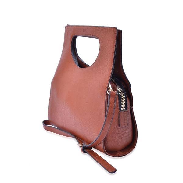 Chocolate Colour Tote Bag with Adjustable Shoulder Strap (Size 30x18x10 Cm)