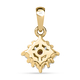 9K Yellow Gold and SGL Certified White Diamond (I3/ G-H) Pendant 0.19 Ct.