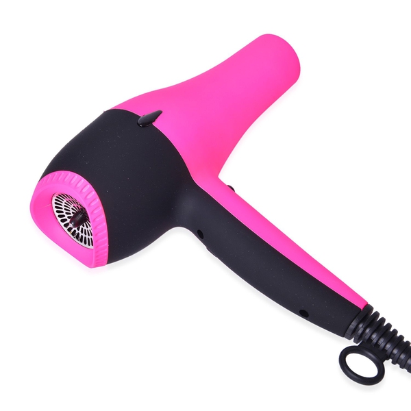 Pink and Black Colour Hair Dryer with 2 Nozzles