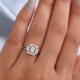 9K White Gold   White Diamond  Halo Ring 0.22 ct,  Gold Wt. 2.19 Gms  0.220  Ct.
