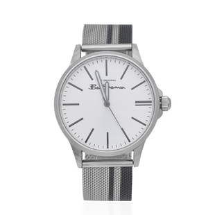 Ben Sherman Water Resistant Watch with White Dial and Mesh Strap