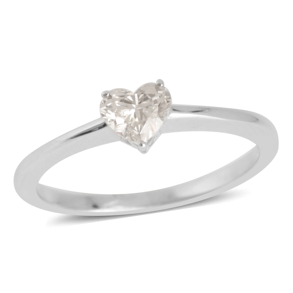 One OFF - ILIANA 18K White Gold GIA Certified Heart Diamond (SI/H) Solitaire Engagement Ring 0.500 C