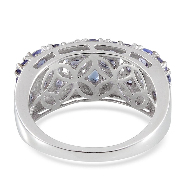 Tanzanite (Pear) Ring in Platinum Overlay Sterling Silver 2.250 Ct.
