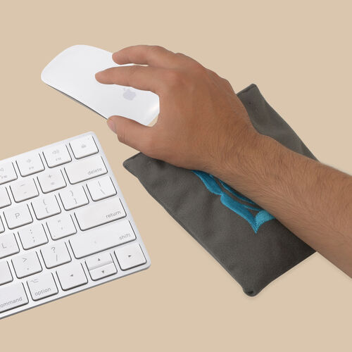 Polyester Wrist Pad with Shungite in Grey Colour Size 14x14 cm
