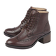 Lotus Amira Lace-Up Heeled Ladies Ankle Boots (Size 5) - Dark Maroon