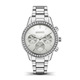 MISSGUIDED Automatic Movement Silver Dial Watch with Silver Colour Chain Strap