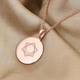 Personalised Engraved Name and Chakra Disc with Chain in Silver, Size 18"