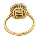 9K Yellow Gold AAA Turkizite and Diamond Ring 2.01 Ct.