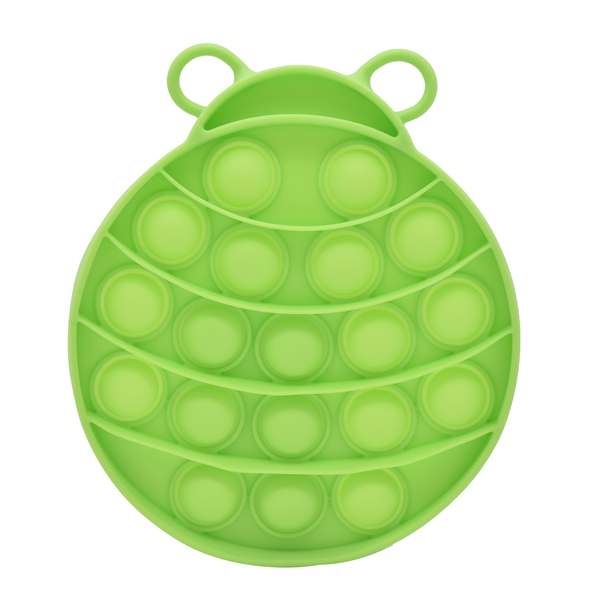 Push Bubble Stress Relieving Lady Bug Fidget for Adults/Children in Lime Green (12x11cm)
