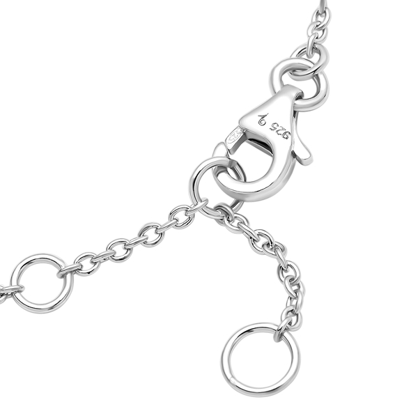 LUCYQ Drip Collection - Rhodium Overlay Sterling Silver Bracelet (Size 8 with Extender) with Lobster Clasp, Silver Wt. 7.30 Gms