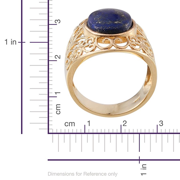 Lapis Lazuli (Ovl) Ring in 14K Gold Overlay Sterling Silver 11.500 Ct.