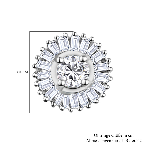 9K White Gold SGL Certified Diamond (I3/G-H) Stud Earrings (With Push Back) 0.50 Ct.