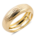 Royal Bali Collection - 9K Yellow Gold Diamond Cut Band Ring (Size Q)
