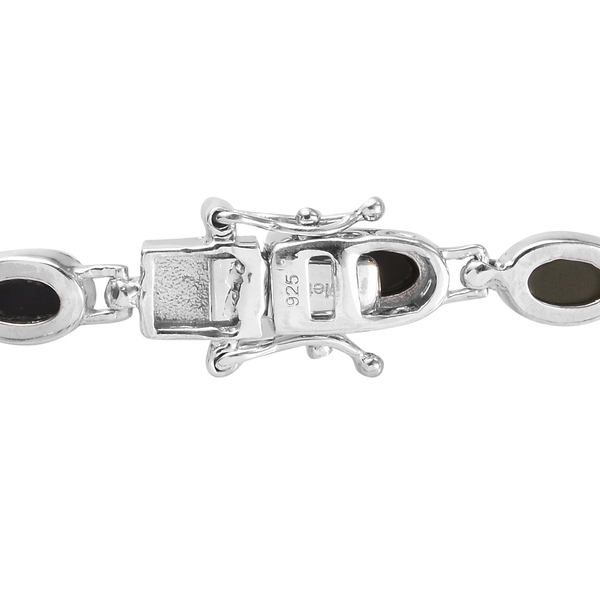 Australian Boulder Opal Bracelet (Size 7.5) in Platinum Overlay Sterling Silver, Silver wt. 8.14 Gms