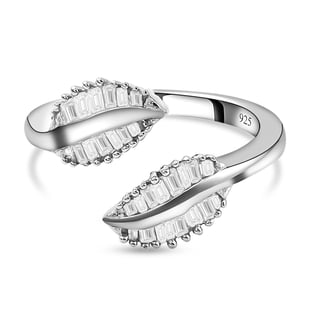 Diamond Cluster Ring in Platinum Overlay Sterling Silver 0.50 Ct.