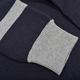Kris Ana Coloured Border Cardigan One Size - Navy/Grey
