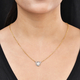 Artisan Crafted Polki Diamond Necklace (Size - 18 With 2 Inch Extender) in Gold And Platinum Overlay Sterling Silver 0.26 Ct.