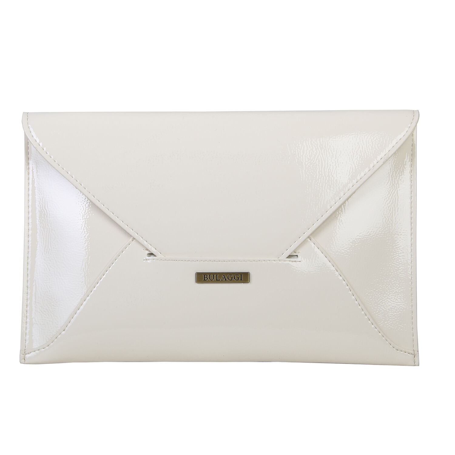bone colour clutch bag