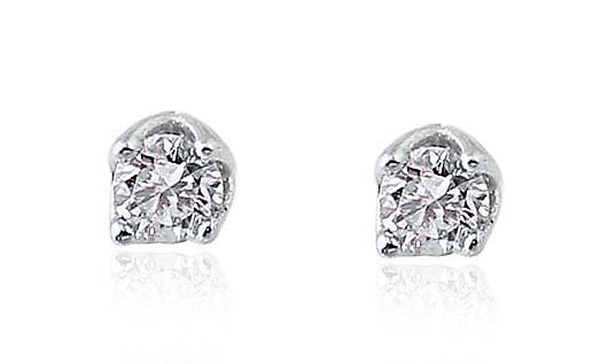 ILIANA 18K White Gold IGI Certified Diamond (Rnd) (SI/G-H) Stud Earrings 0.330 Ct.