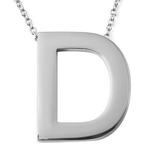 Initial D Necklace (Size - 20) in Stainless Steel