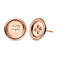 LucyQ Button Collection - 18K Vermeil Rose Gold Overlay Sterling Silver Stud Earrings (With Push Bac