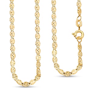 Hatton Garden Close Out Deal- 9K Yellow Gold Link Chain (Size - 20) With Spring Ring Clasp, Gold Wt 