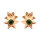 Chrome Diopside and Blue Sapphire Stud Earrings (with Push Back) in 14K Gold Overlay Sterling Silver