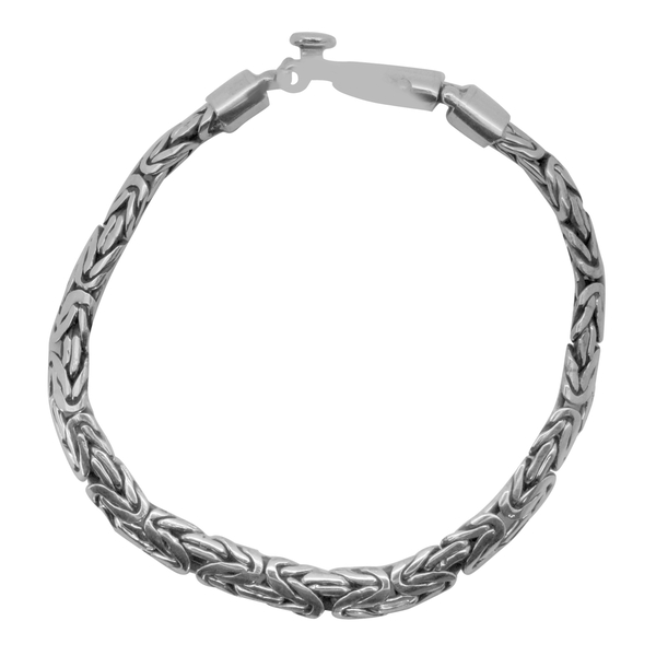 Royal Bali Collection -  Sterling Silver Hand Made Borobudur Bracelet (Size 7.5), Silver wt 20.00 Gm