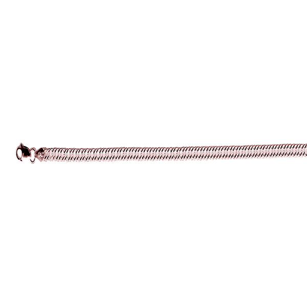 JCK Vegas Collection Rose Gold Overlay Sterling Silver Rombo Chain (Size 20), Silver wt 4.41 Gms.