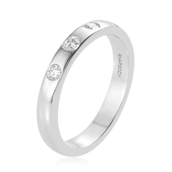 RHAPSODY 950 Platinum IGI Certified Diamond (Rnd) (VS/E-F) Ring 0.250 Ct, Platinum wt 6.35 Gms.
