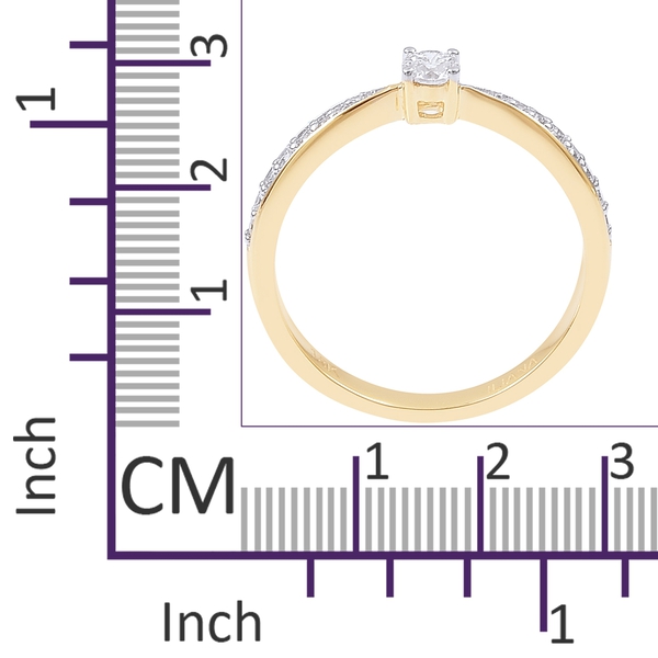 ILIANA 0.25 Carat Diamond IGI Certified (SI/G-H) Engagement Ring in 18K Gold