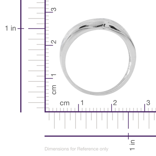AAA Simulated White Diamond (Bgt) Ring in Sterling Silver