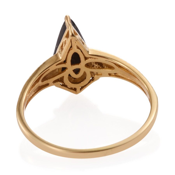 Natural Zawadi Golden Sheen Sapphire (Kite) Solitaire Ring in 14K Gold Overlay Sterling Silver 2.750 Ct.