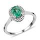 RHAPSODY 950 AGI Certified Platinum AAAA Boyaca Colombian Emerald and Diamond (VS/E-F) Ring 1.40 Ct,