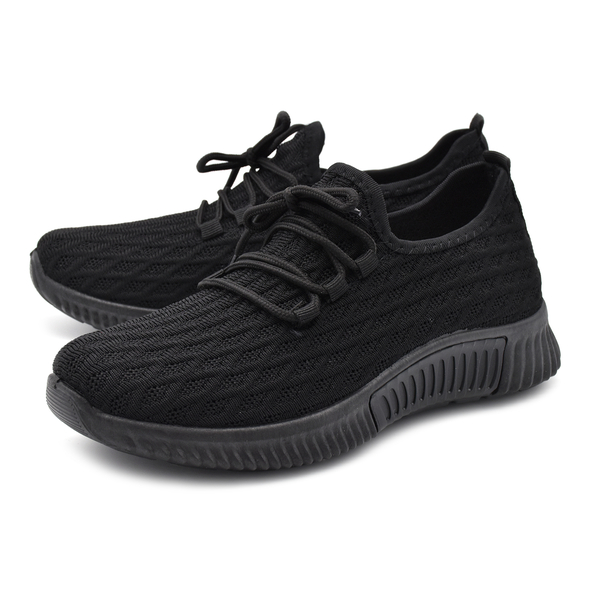 Black Knit Womens Trainers