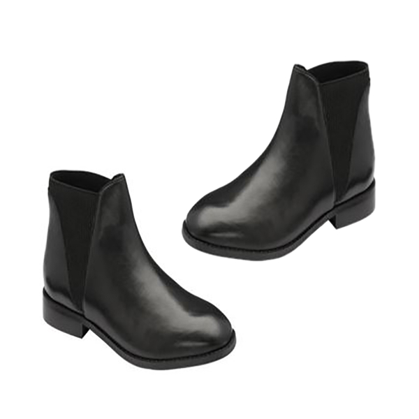 Ravel Black Sabalo Leather Ankle Boots (Size 4)
