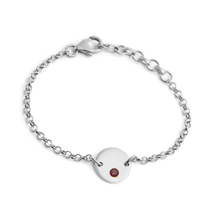African Ruby (FF) Bracelet (Size 6 with Extender) in Platinum Overlay Sterling Silver