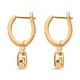 Turkizite and Natural Cambodian Zircon Hoop Earrings in Vermeil Yellow Gold Overlay Sterling Silver 1.07 Ct.