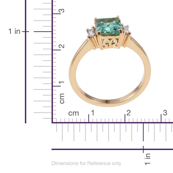 ILIANA 18K Y Gold Boyaca Colombian Emerald (Oct 1.75 Ct), Diamond (SI-G-H) Ring 1.900 Ct.