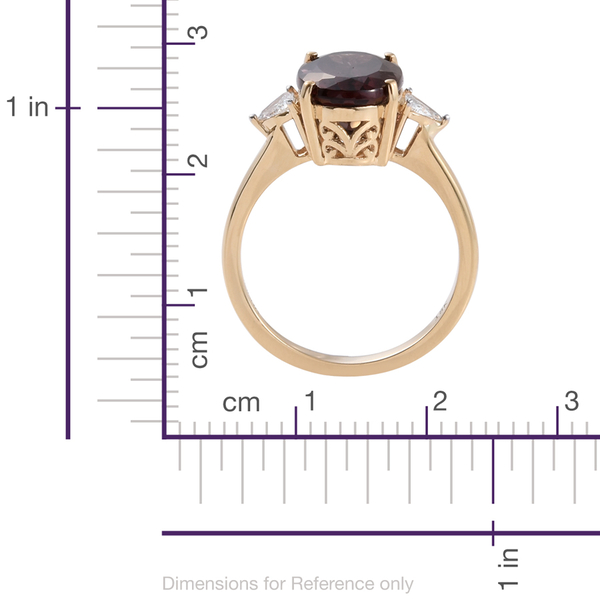 ILIANA 18K Y Gold AAA Change Colour Garnet (Ovl 5.75 Ct), Diamond Ring 6.000 Ct.