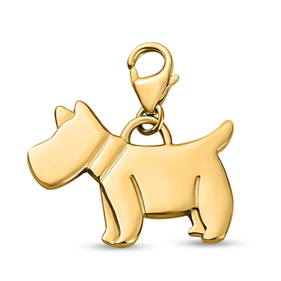 14K Gold Overlay Sterling Silver Scottish Terrier Dog Charm