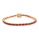 Salamanca Fire Opal and Natural Cambodian Zircon Bracelet (Size 8) in Gold Overlay Sterling Silver 6