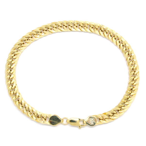 18K Yellow Gold Curb Bracelet (Size 8), Gold wt 7.61 Gms.