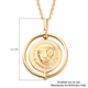 Sunday Child 14K Gold Overlay Sterling Silver Leo Zodiac Sign Pendant with Chain (Size 20), Silver Wt. 6.75 Gms