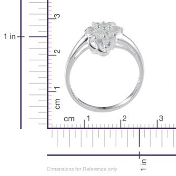 Espirito Santo Aquamarine (Rnd) Ring in Sterling Silver 0.900 Ct.